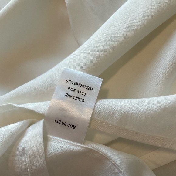 Lulu’s Down in Kokomo Ivory Embroidered Shift Dress S Festival Bridal Flowy - Picture 10 of 12